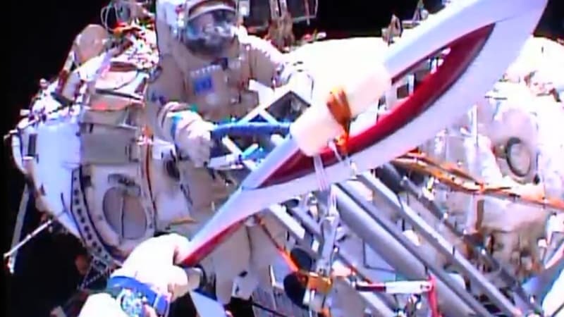 La flamme olympique dans l'espace