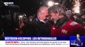 L'émotion de Kevin Escoffier à l'arrivée de Bestaven