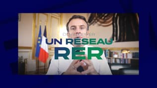 Emmanuel Macron annonce sur YouTube la création d'un réseau de RER dans 10 métropoles (Capture d'écran - chaîne YouTube Emmanuel Macron)