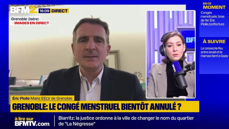 Congés menstruels: le bras de fer d'Éric Piolle avec la préfecture