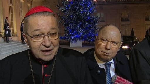 Monseigneur André Vingt-trois, arcehvêque de Paris et  Dalil Boubakeur, recteur de la Grande Mosquée de Paris.