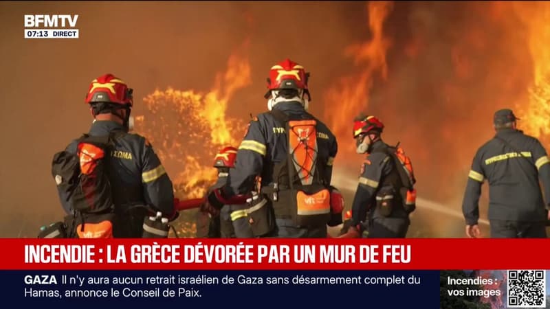 Grèce: un incendie ravage l'ouest de la Grèce, de nombreuses personnes évacuées