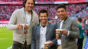 Bixente Lizarazu avec Luca Toni et Giovane Elber
