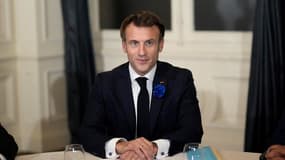 Emmanuel Macron lors du Forum de la Paix à Paris le 11 novembre 2022