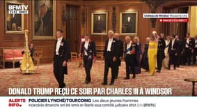 La famille royale britannique et Donald Trump sont réunis pour un grand banquet au château de Winsdor