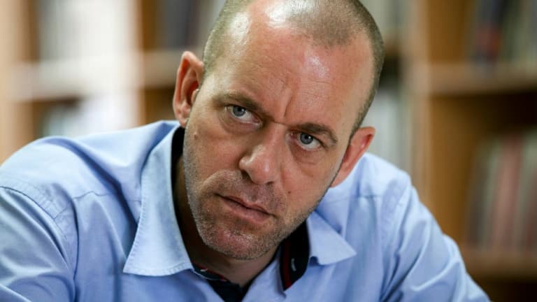 L'avocat franco-palestinien Salah Hamouri, le 1er octobre 2020 à Ramallah (Territoires palestiniens)