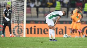 Riyad Mahrez lors du match entre l'Algérie et la Côte d'Ivoire le 20 janvier 2022 à la CAN.