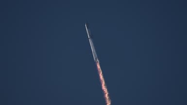 La fusée Starship au décollage, le 20 avril 2023.
