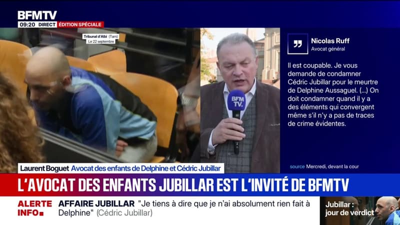 "Je pense qu'il doit être condamné": l'avocat des enfants du couple Jubillar s'exprime sur BFMTV avant le verdict du procès de Cédric Jubillar