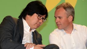 Jean-Vincent Placé et François de Rugy lors des journées d'été d'Europe Ecologie - Les Verts. Les deux parlementaires ont coorganisé le rendez-vous de samedi.