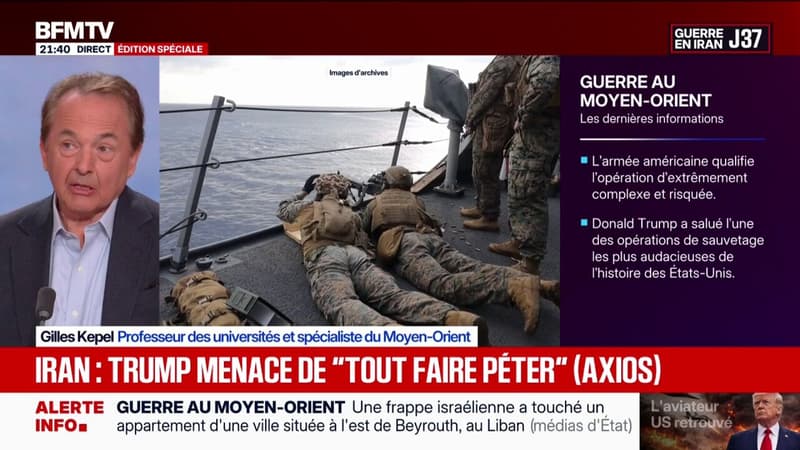Ultimatum repoussé: "Donald Trump est désireux de sortir de cette affaire au plus vite et au mieux", explique Gilles Kepel, spécialiste du Moyen-Orient