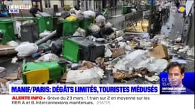 Paris: les touristes médusés face aux manifestations et aux déchets dans les rues