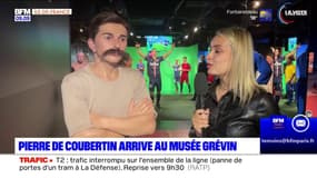 Paris: les images de la statue de Pierre de Coubertin au musée Grévin