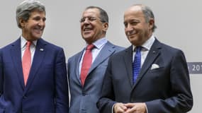 John Kerry, Sergueï Lavrov et Laurent Fabius