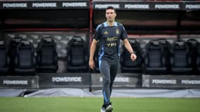 Lionel Scaloni lors d'un match d'entraînement contre les U20 argentins, le 22 mars 2025