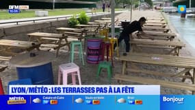Lyon: les terrasses plombées par une météo capricieuse