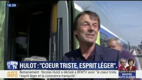 "Cœur triste, esprit léger et conscience tranquille", les premiers mots de Nicolas Hulot depuis sa démission
