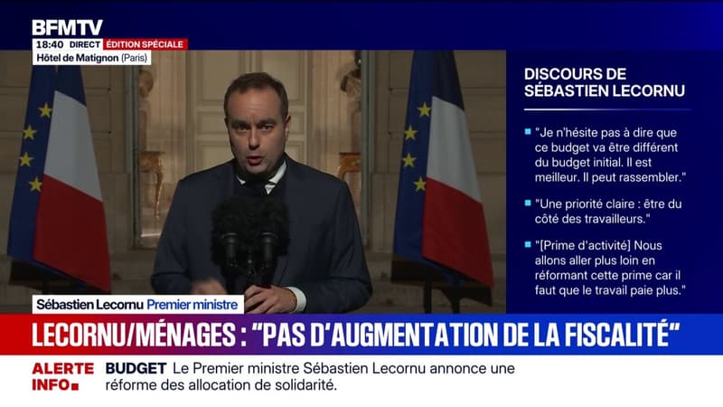 "L'Etat fait des efforts sans démagogie" assure Sébastien Lecornu qui annonce des "dépenses inférieures à celles de l'an dernier" pour les ministères