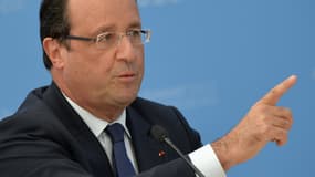 François Hollande pendant sa conférence de presse au G20, vendredi.