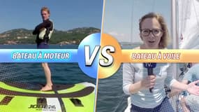 Antoine Corver et Laura Lequertier ont testé le bateau à voile et le bateau à moteur