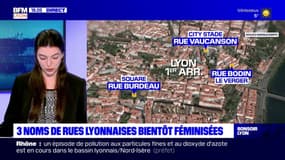 3 noms de rues lyonnaises bientôt féminisées