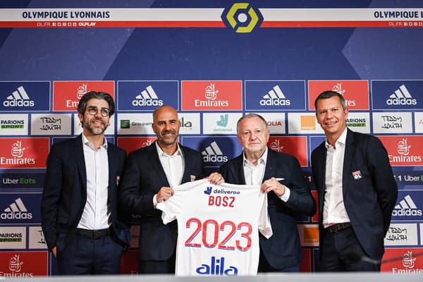 Peter Bosz lors de la présentation à Lyon