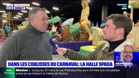 Carnaval de Nice: à la halle Spada, les 16 chars sont en préparation 