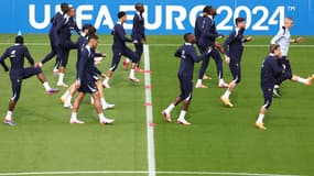 Les joueurs de l'équipe de France à l'entraînement à Paderborn, le 12 juin 2024