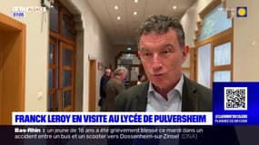 Haut-Rhin: Franck Leroy en visite au lycée Pulverhseim