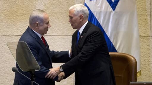Mike Pence et Benjamin Netanyahu le 22 janvier 2018