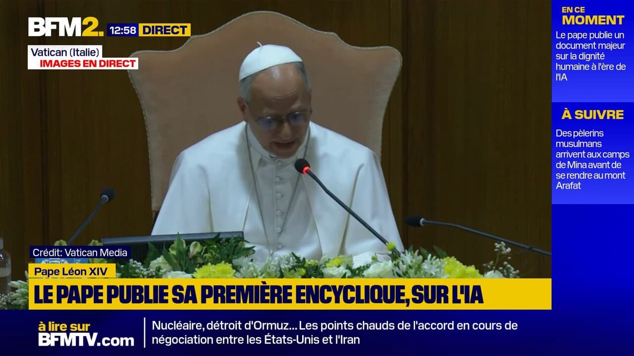 Le pape Léon XIV appelle à "désarmer" l'IA pour "l'empêcher de dominer l'humain"