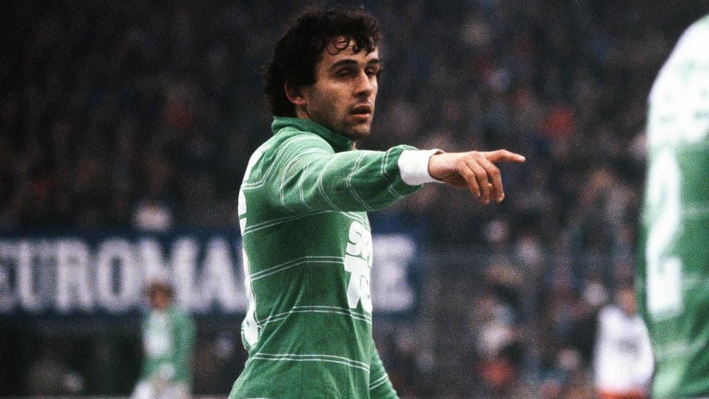Michel Platini avec les Verts en 1981 Michel Platini avec les Verts en 1981