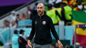Felix Sanchez, le sélectionneur du Qatar, lors de la Coupe du monde 2022.