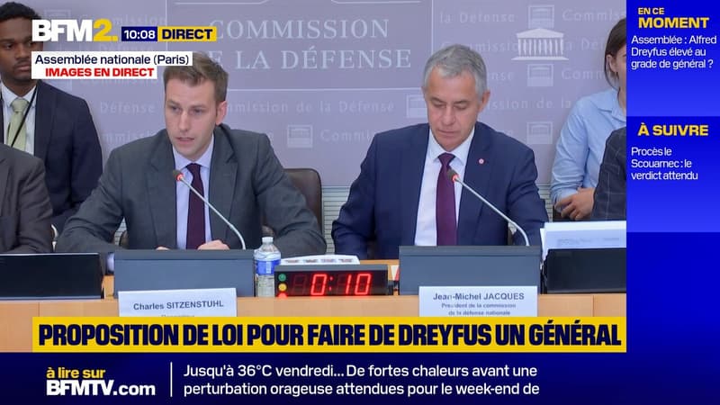 La Commission de la Défense de l'Assemblée adopte à l'unanimité la proposition de loi pour élever au rang de général Alfred Dreyfus