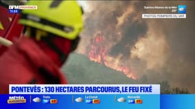 Pontevès : 130 hectares parcourus, le feu fixé