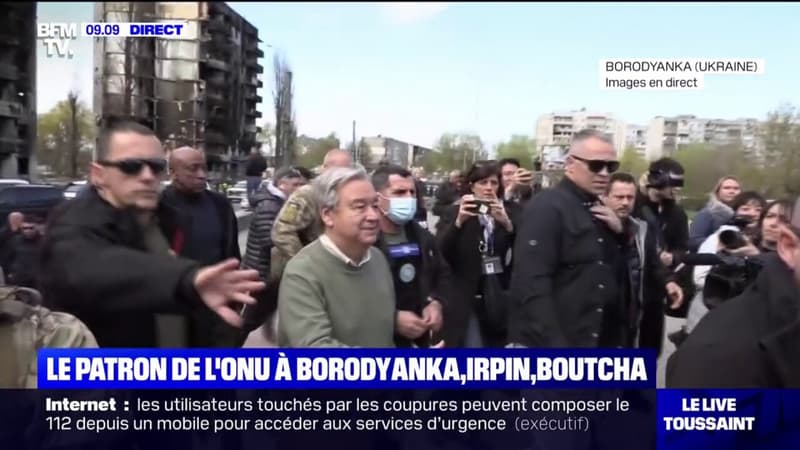 Guerre en Ukraine: António Guterres est arrivé à Borodyanka