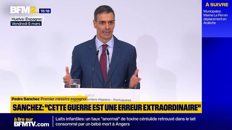 Guerre en Iran: "une erreur extraordinaire que nous allons payer", estime le Premier ministre espagnol