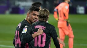 La joie de Casemiro lors de Valladolid-Real Madrid