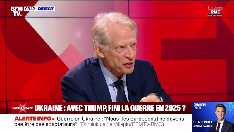 Je ne crois pas que ce soit la meilleure solution: Dominique de Villepin réagit à l'hypothèse d'envoi de troupes en Ukraine