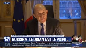 Burkina: "Ils visaient aussi la France", a déclaré Jean-Yves Le Drian