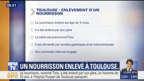 ALERTE ENLÈVEMENT - Un nourrisson est recherché à Toulouse, son pronostic vital est engagé