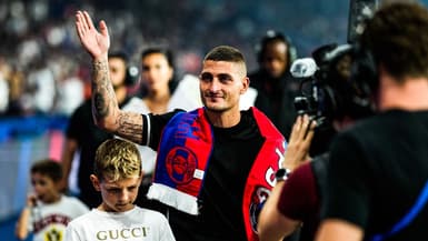 Marco Verratti lors de ses adieux au Parc, le 15 septembre 2023