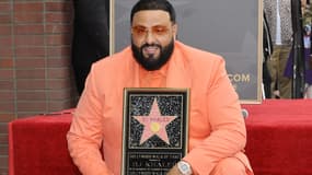 DJ Khaled lors de la cérémonie de remise son étoile sur le Hollywood Walk of Fame le 11 avril 2022 à Hollywood.