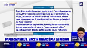 Papillomavirus: la Région Sud va financer la vaccination des lycéens dès le mois de mars