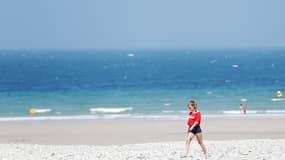 Une plage de Cherbourg, le 27 juin 2018