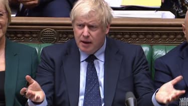 Boris Johnson lors d'une session parlementaire.