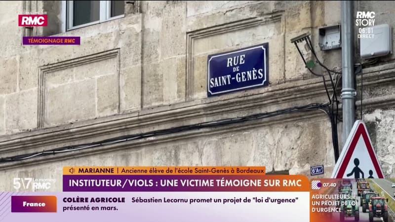 Instituteur / viols : une victime témoigne sur RMC