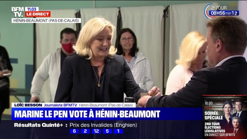 Législatives 2022: Marine Le Pen vote à Hénin-Beaumont