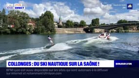 Collonges-au-Mont-d'Or: du ski nautique sur la Saône