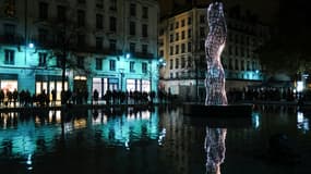 Lyon s'illumine pour l'avant-première de l'édition de la Fête des Lumières, le 7 décembre 2022